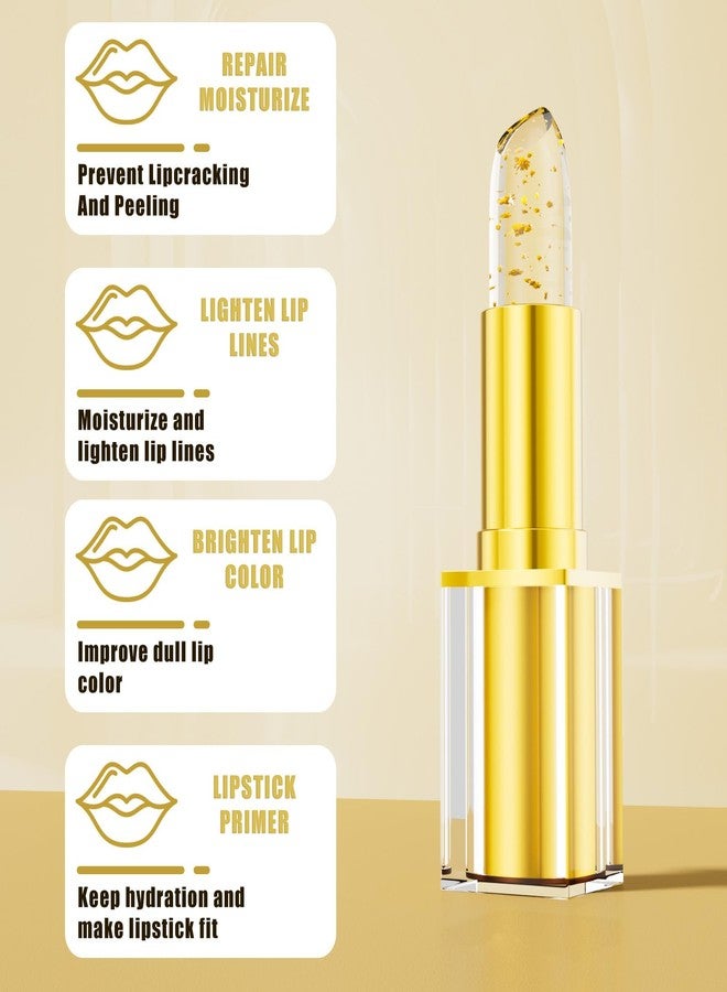 MinFei Color Changing Lipstick, Gold Crystal Ph Transfer Proof Color Changing Lipstick, Clear Lip Stick That Changes Color, Hydrating & Non-Sticky Formula, Long Lasting Moisturizing Lip Gloss for Women(1PCS) - Image 4